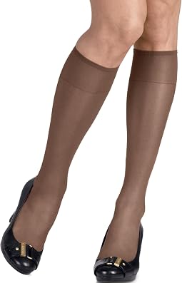 Silk Reflections Women's 2-Pack Knee High Sandalfoot