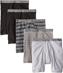 Мужские трусы Hanes Tagless Boxer Briefs-Multiple Colors (Blues, Assorted)