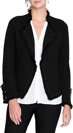 Fringe Mix Knit Jacket