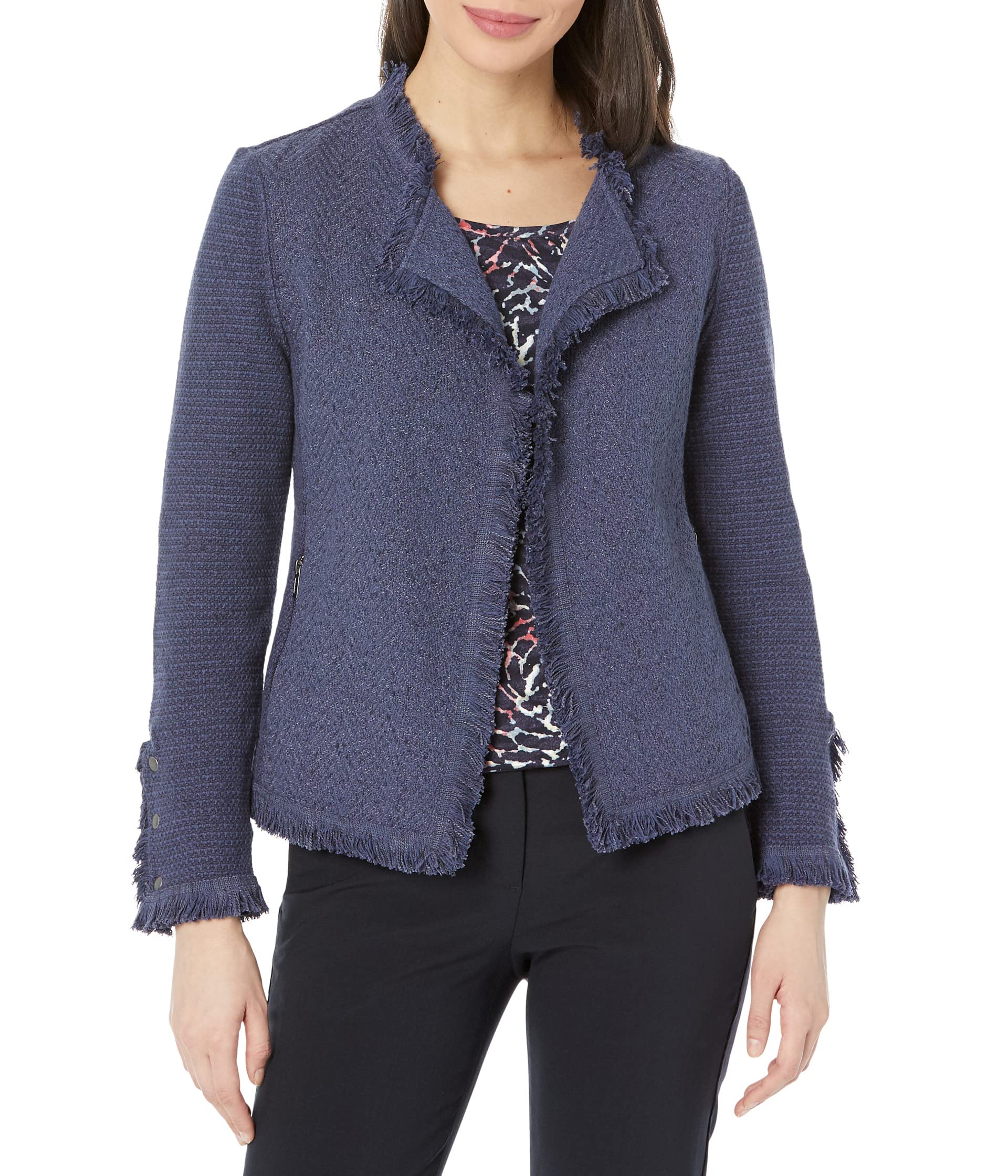Fringe Mix Knit Jacket