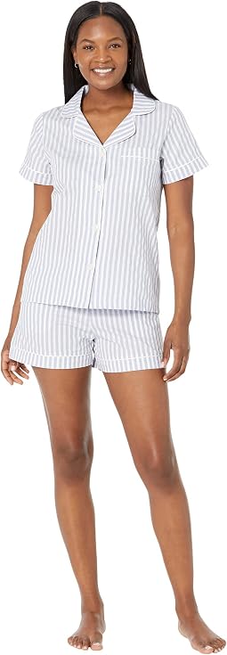 Organic Cotton Woven Short Sleeve Shorty Set
