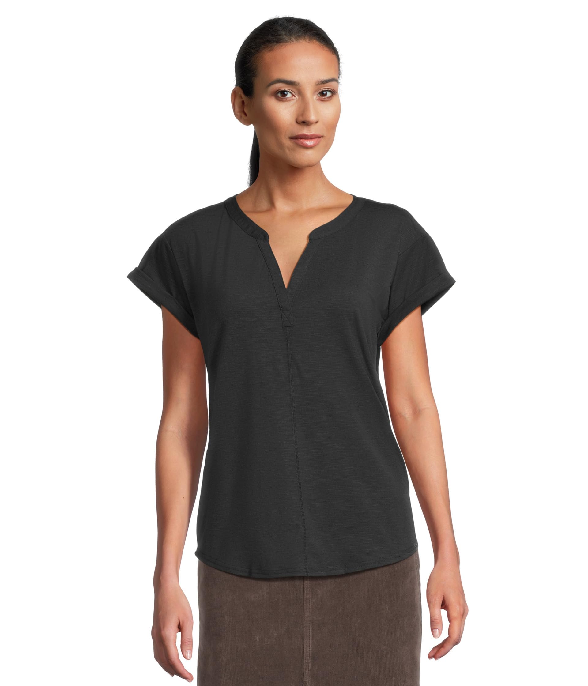 Streamside Tee Split-Neck Short Sleeve