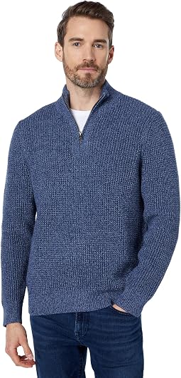 Свитер с воротником-стойкой на 1/4 из органического хлопка
