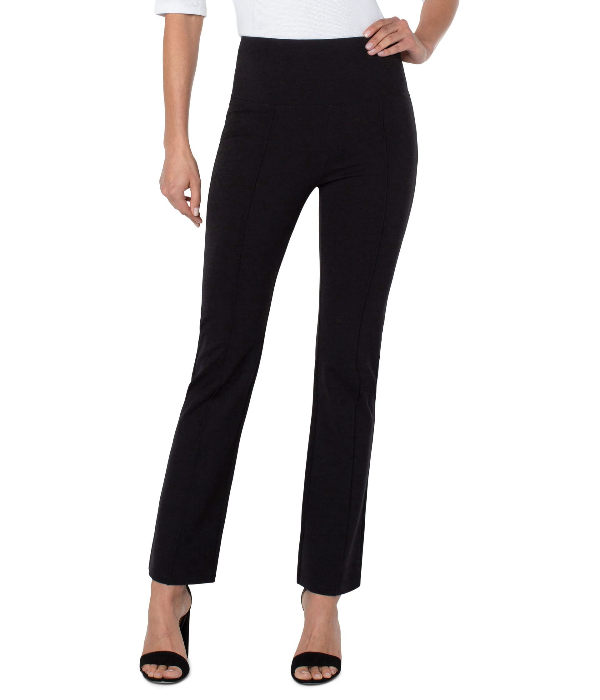 Pearl Pull-On Knit Full-Length Flare w/ Pin Tuck