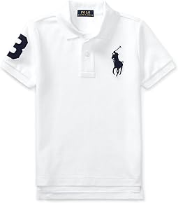 Детская футболка-поло из хлопка и сетки Big Pony Cotton Mesh Polo Shirt (малыши/маленькие дети)
