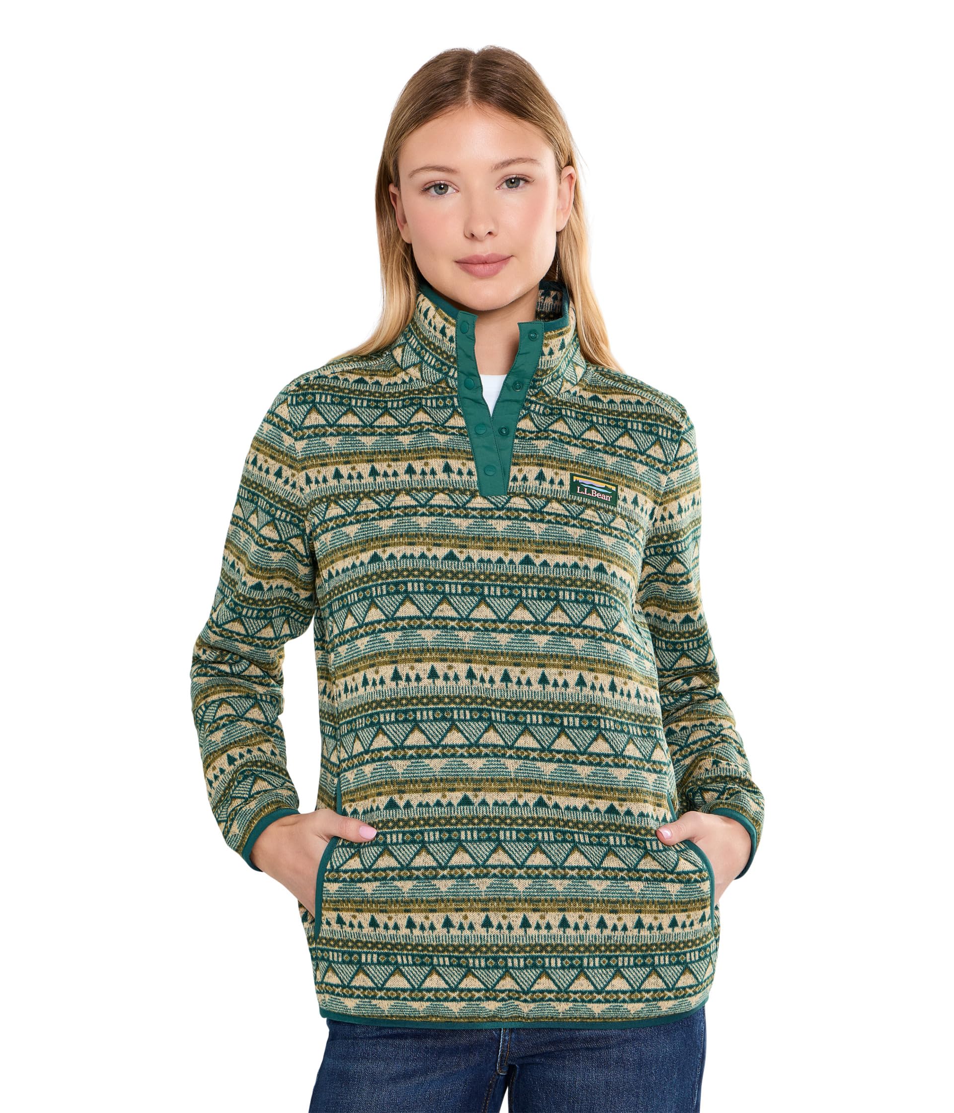 Женский свитер из флиса с принтом Sweater Fleece Pullover Print