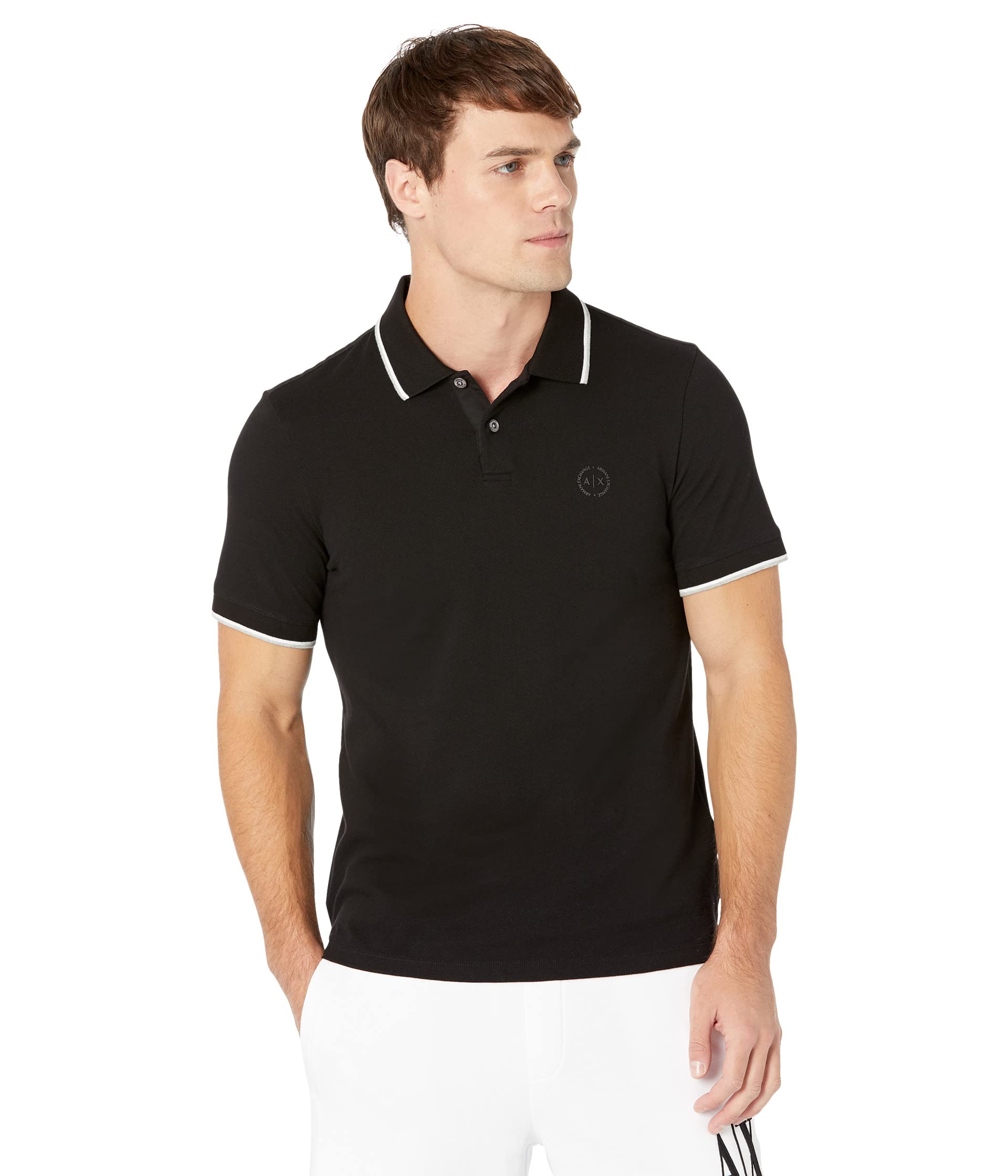Поло с логотипом Slim Fit Pique