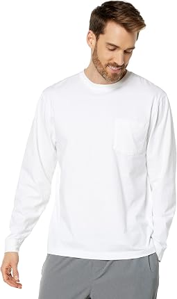 Футболка с карманом Carefree Unshrinkable Tee с длинным рукавом