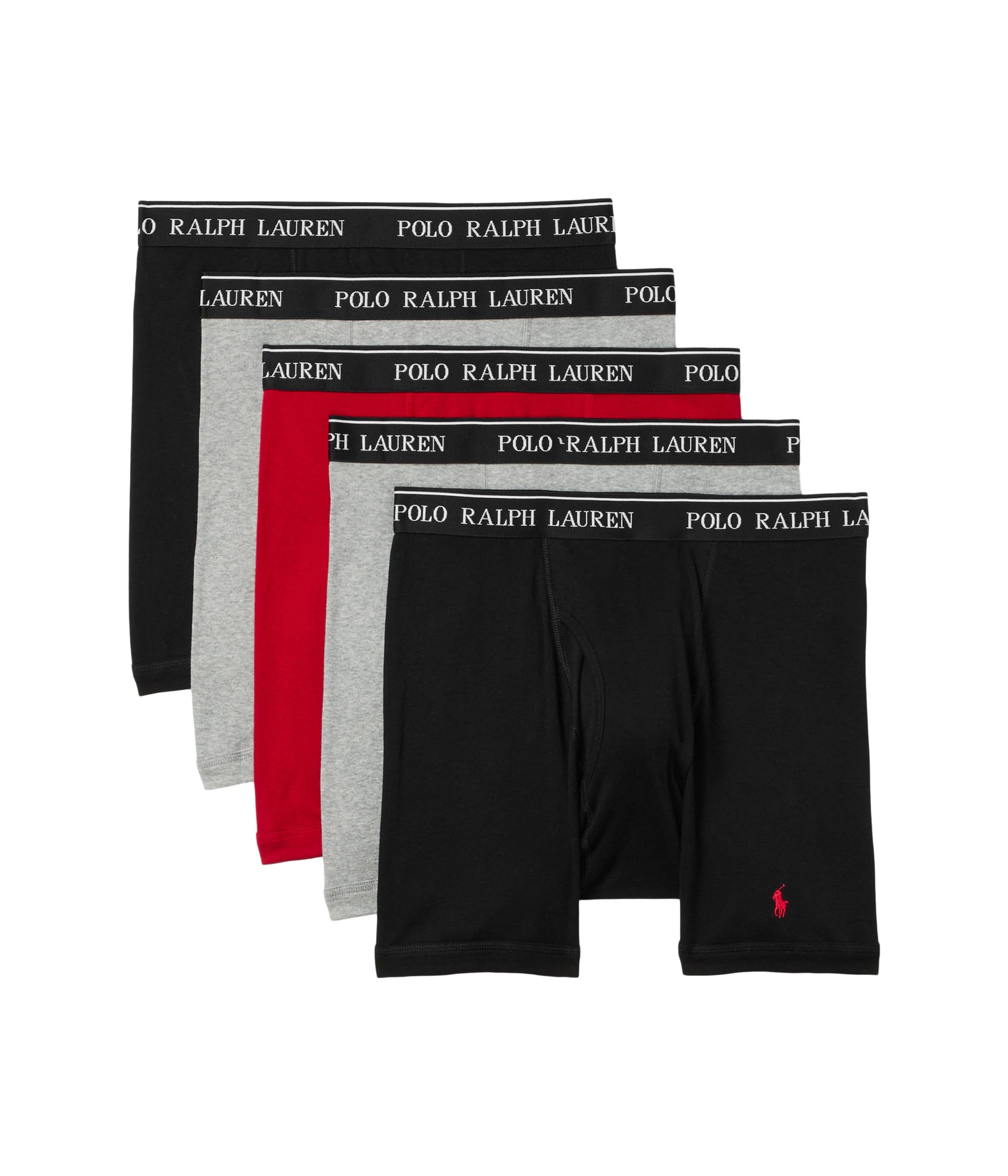 5 Pack Classic Fit Cotton Boxer Briefs