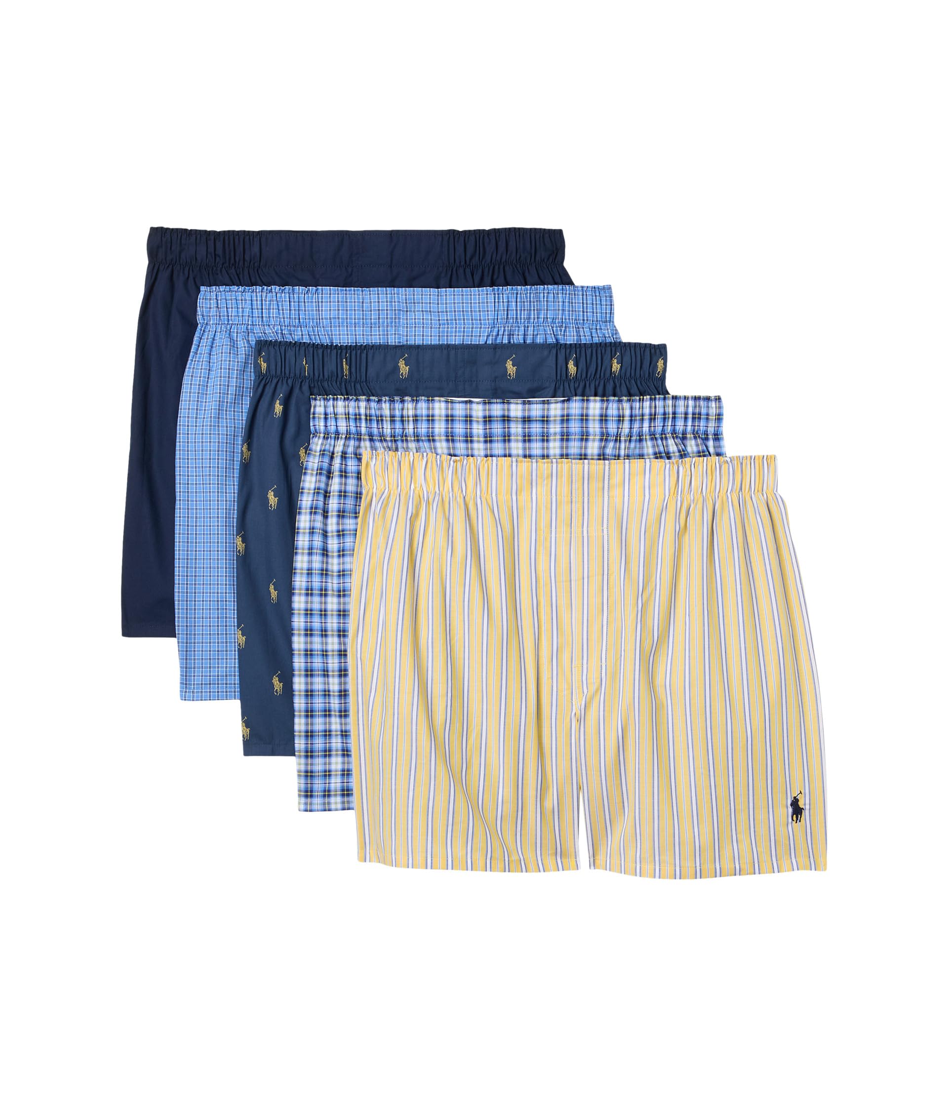 5 Pack Classic Fit Woven Boxer