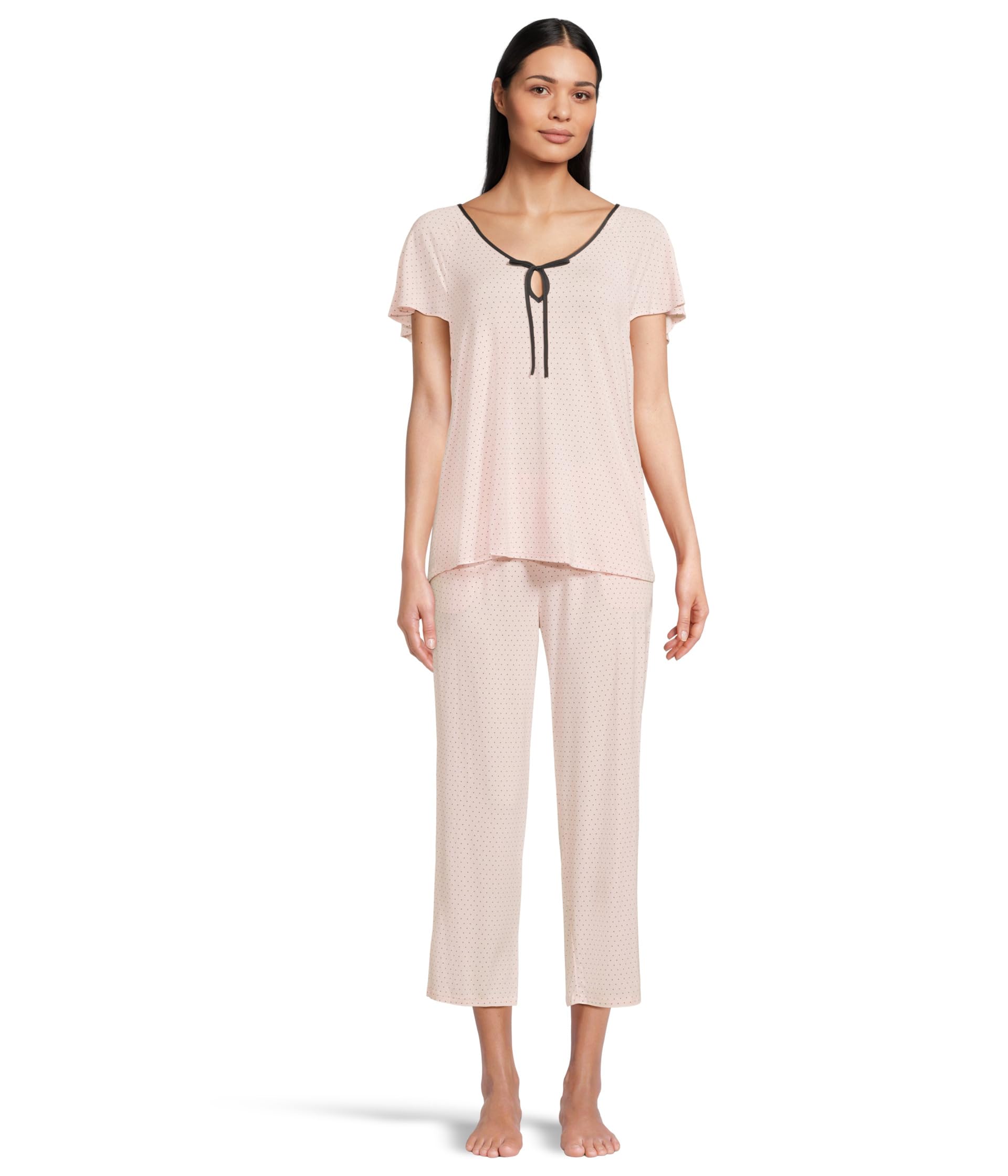 Short Sleeve Cropped PJ Set