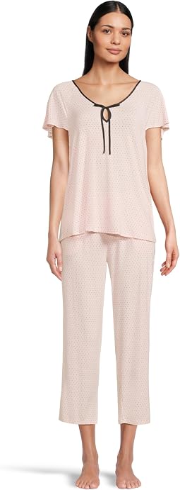 Short Sleeve Cropped PJ Set