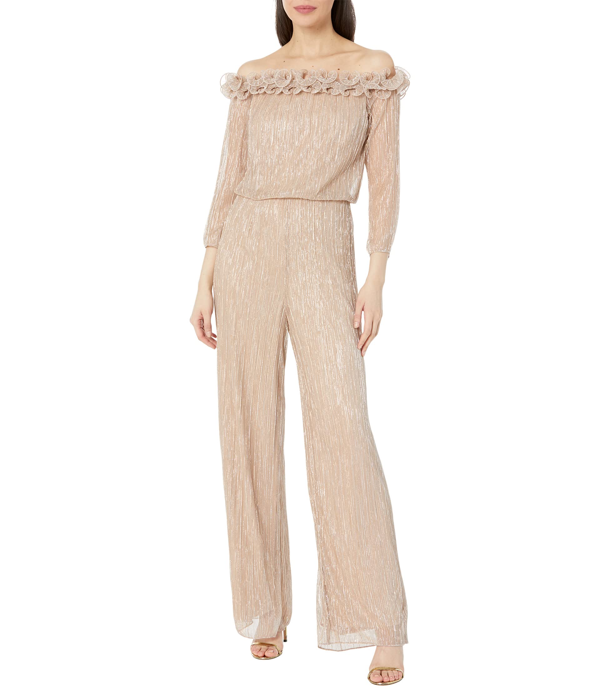 Metallic Rosette Jumpsuit