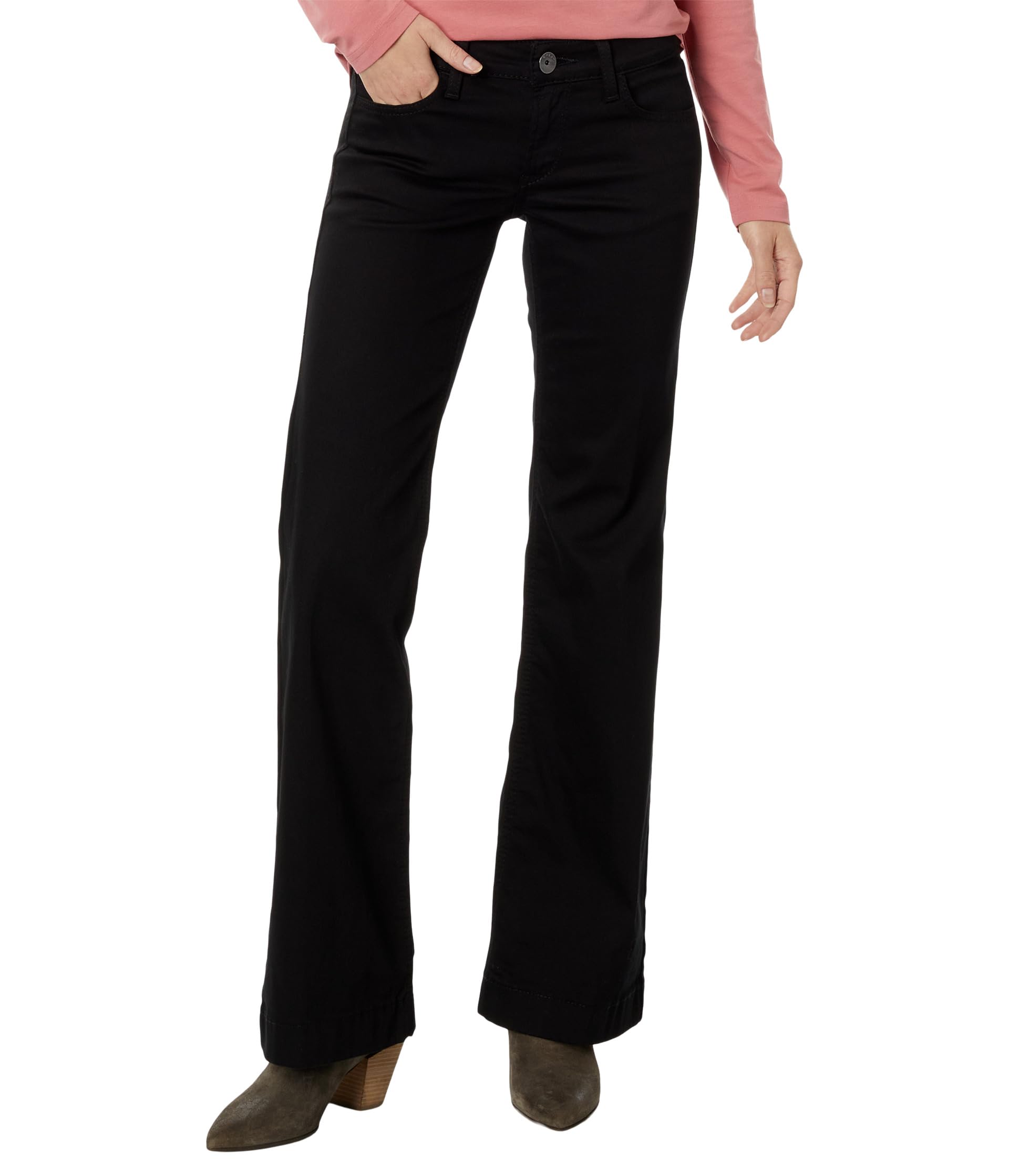 Trouser Mid-Rise Forever Wide Leg Pants in Rinse