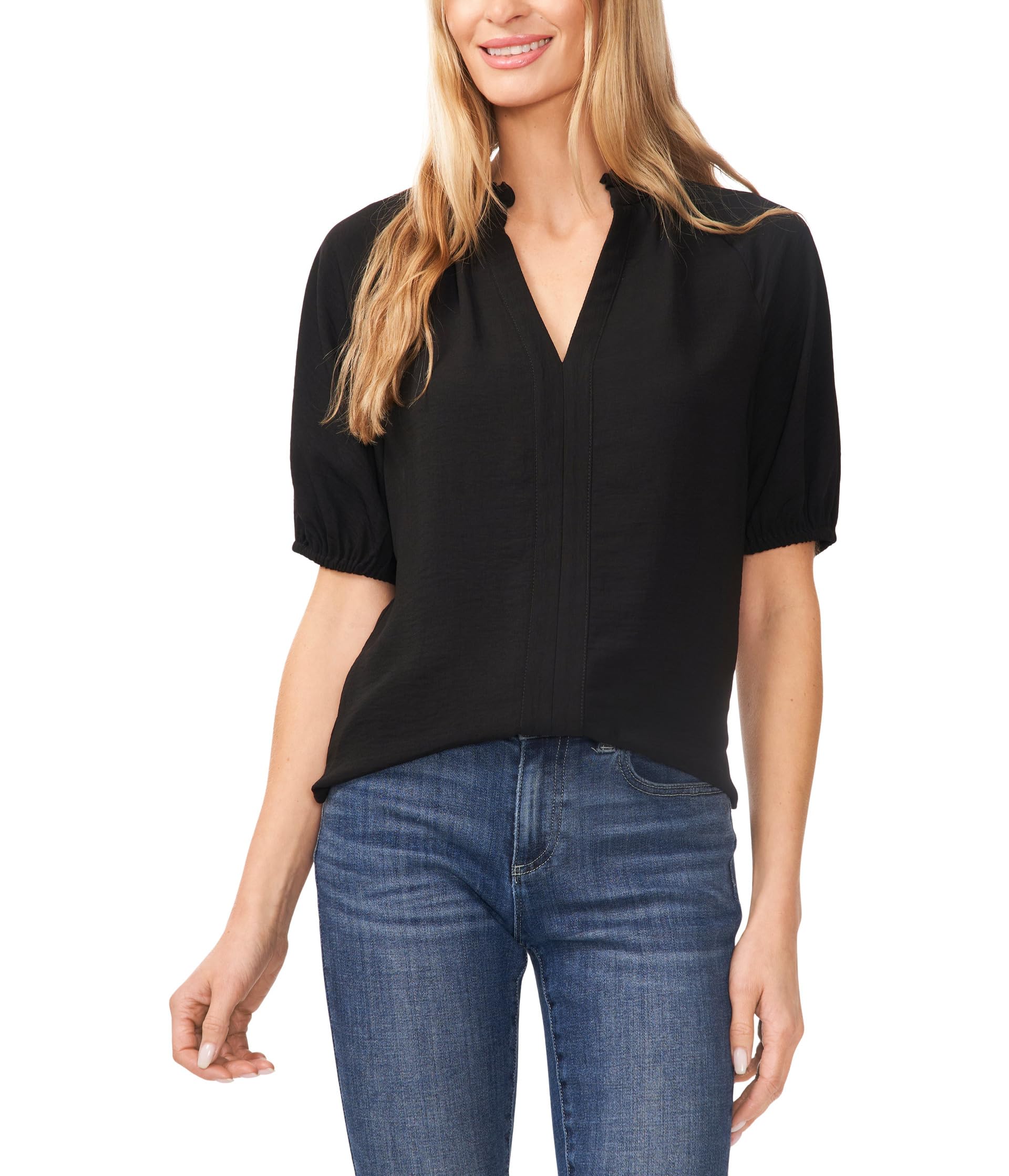 Ruffle Neck Raglan Split Seam блузка