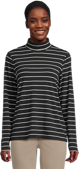 Soft Stretch Supima водолазка длинные рукава полоска