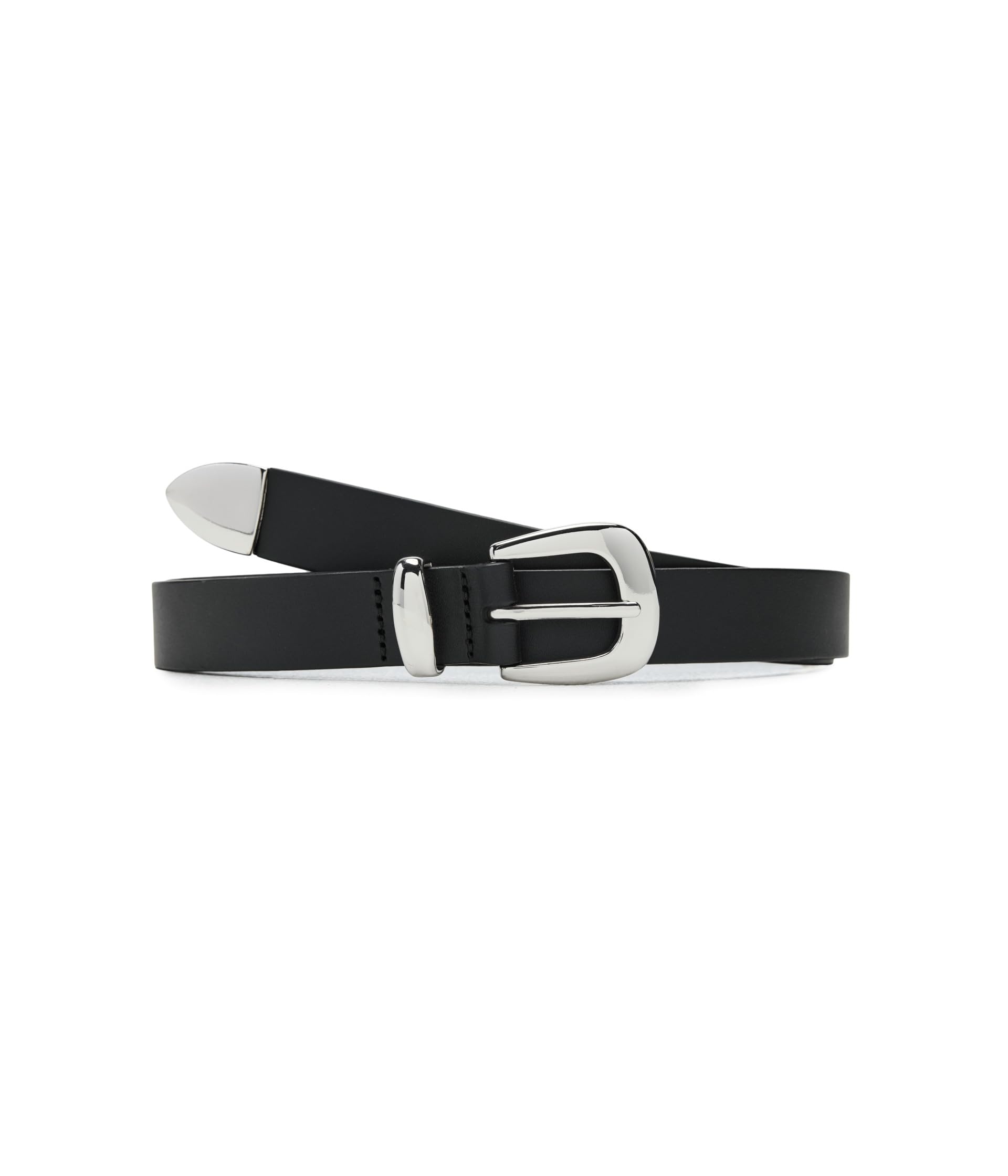 Skinny Leather Western Belt