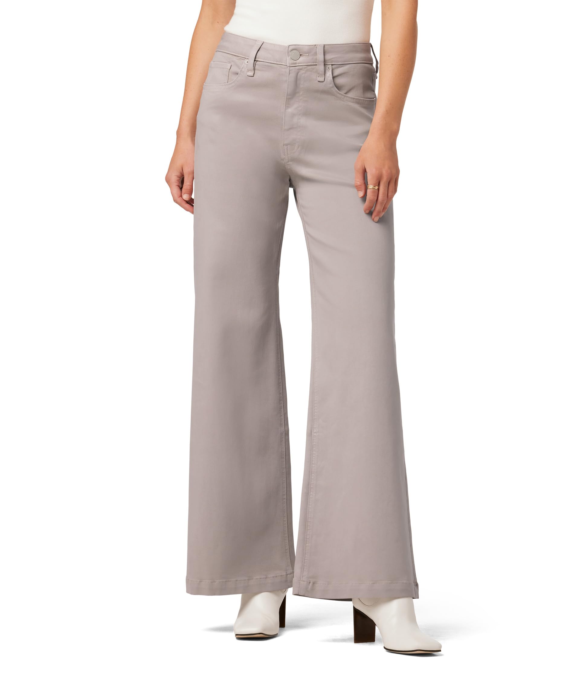 Jodie Wide Leg in Coated Moonrock