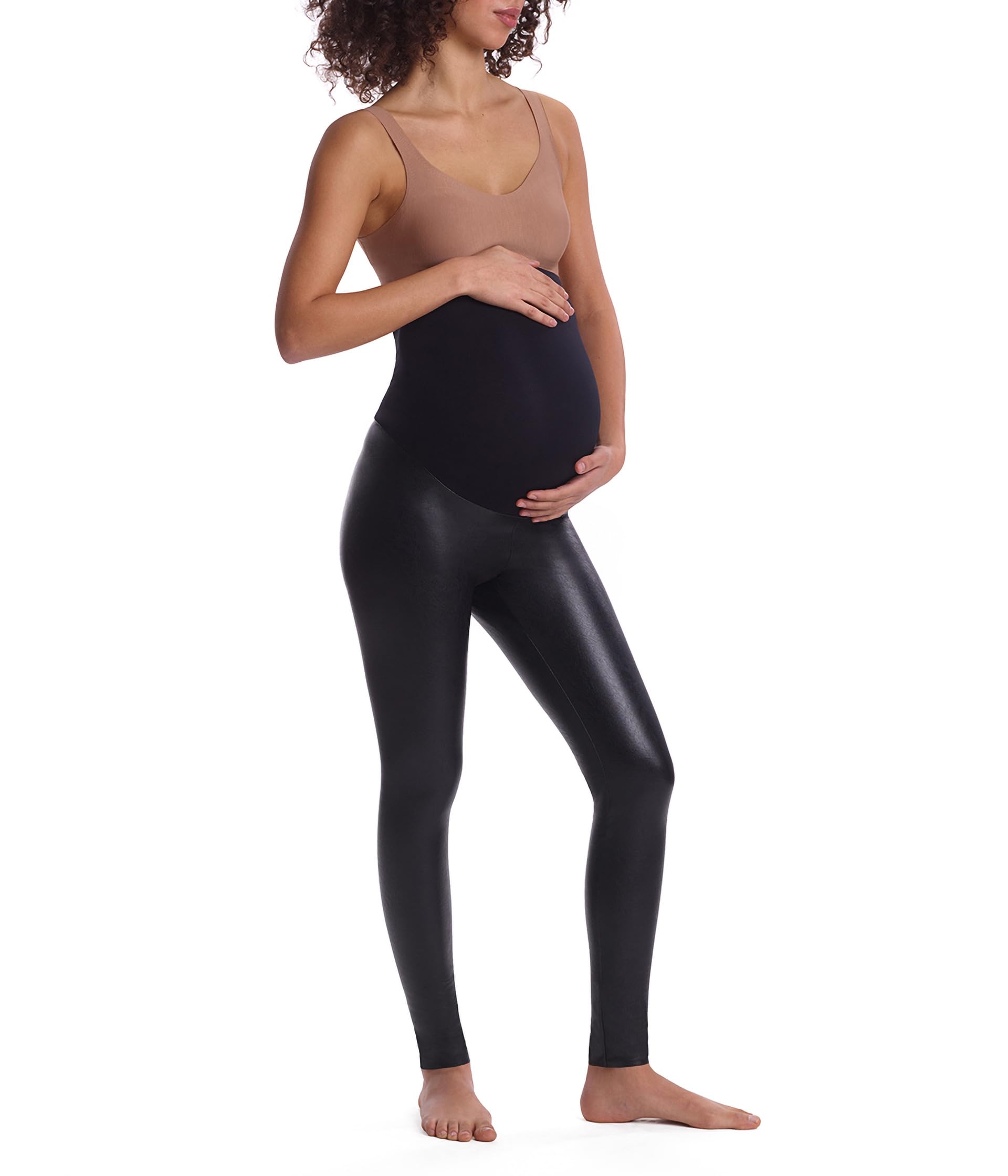Faux Leather Maternity Leggings SLG89
