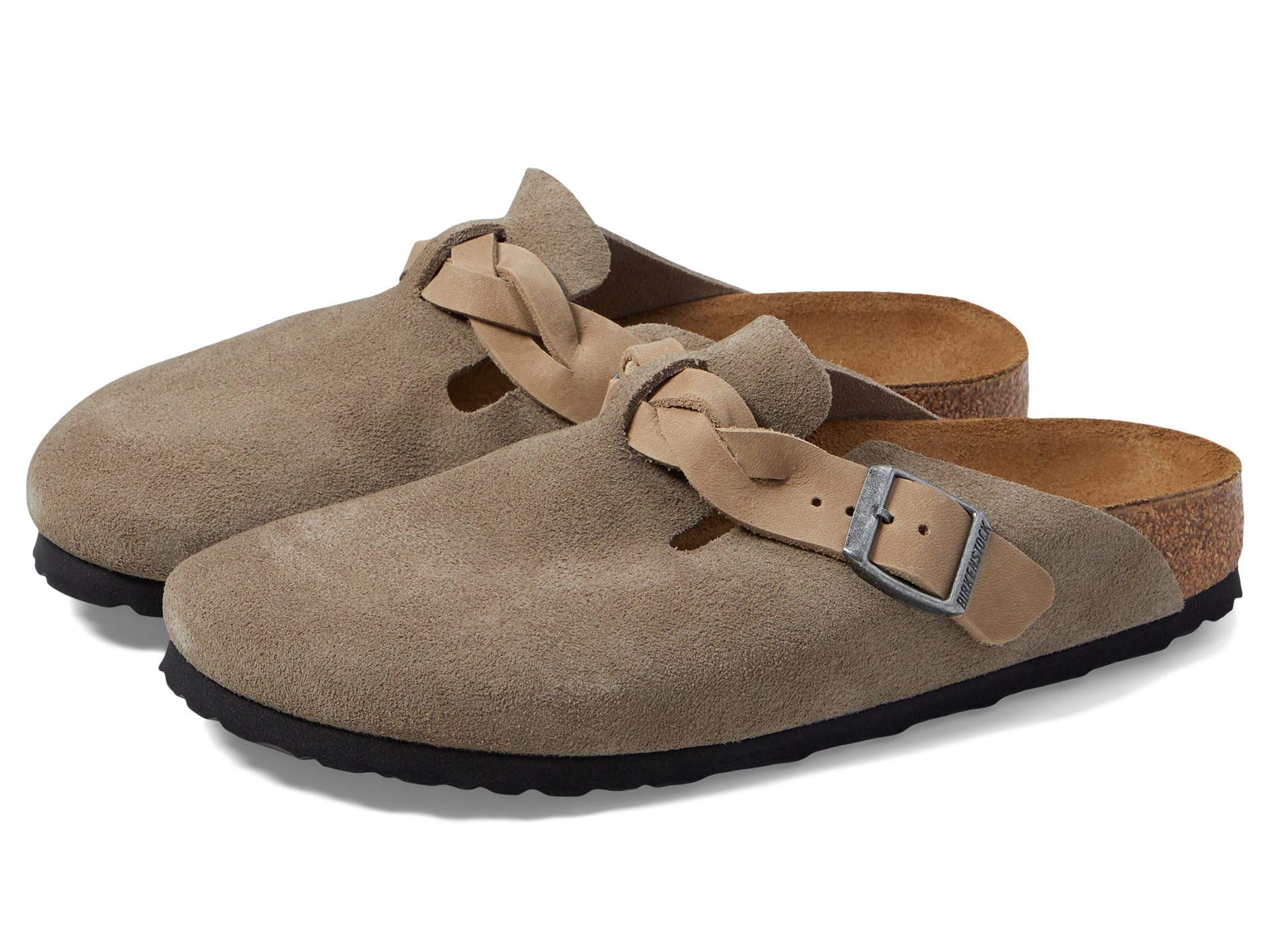 Boston Braid clog из замши