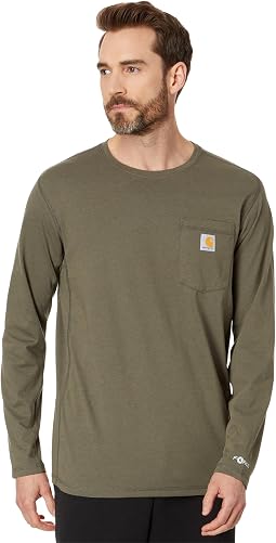 Мужская футболка Carhartt с длинным рукавом и карманом