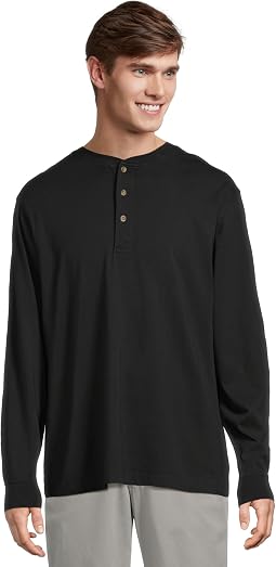 Мужская футболка Carefree Unshrinkable Tee Traditional Fit Long-Sleeve Henley
