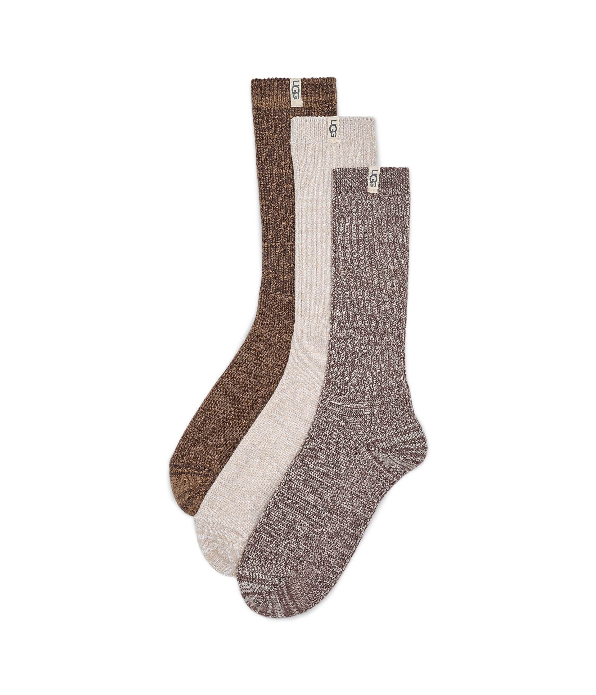 Rib Knit Slouchy Crew 3 Pack