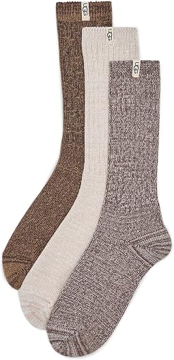 Rib Knit Slouchy Crew 3 Pack