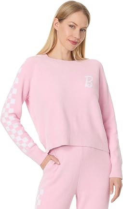 Пуловер CozyChic® Ultra Lite в клетку с принтом Барби