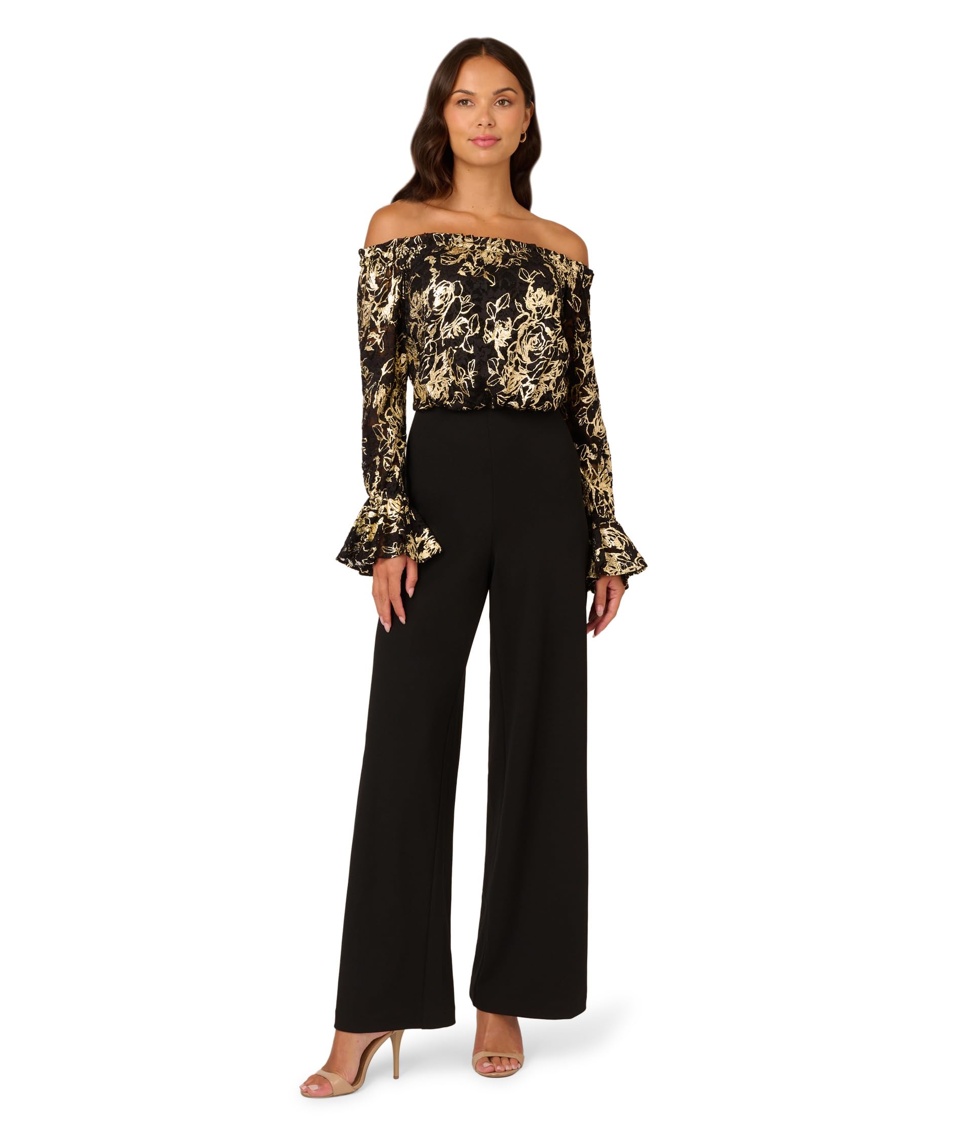 Lace and Crepe Jumpsuit