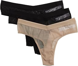 Mesh High Cut Thong 3-Pack
