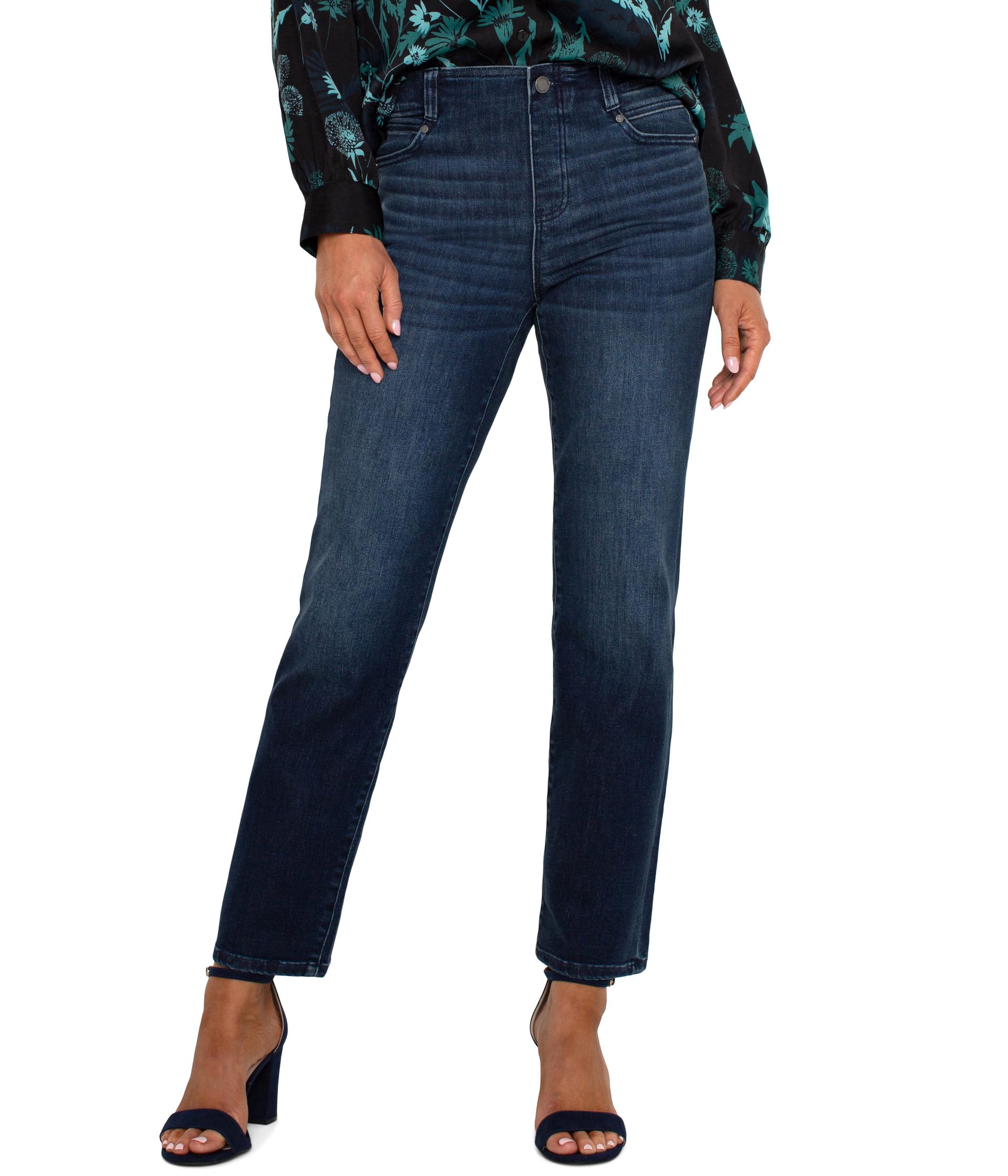 Женские джинсы Liverpool Los Angeles Gia Glider Pull On Slim Mid Rise Stretch Denim in Warner Lake
