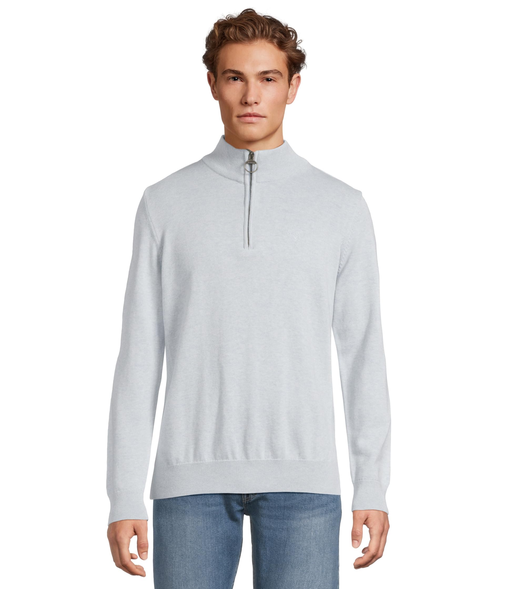 Cotton Half Zip Knitted Jumper