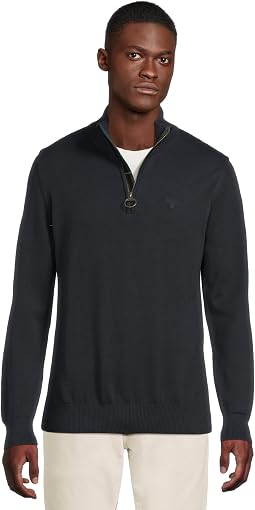 Cotton Half Zip Knitted Jumper