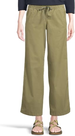 Lakewashed Pull-On Wide Leg Pants