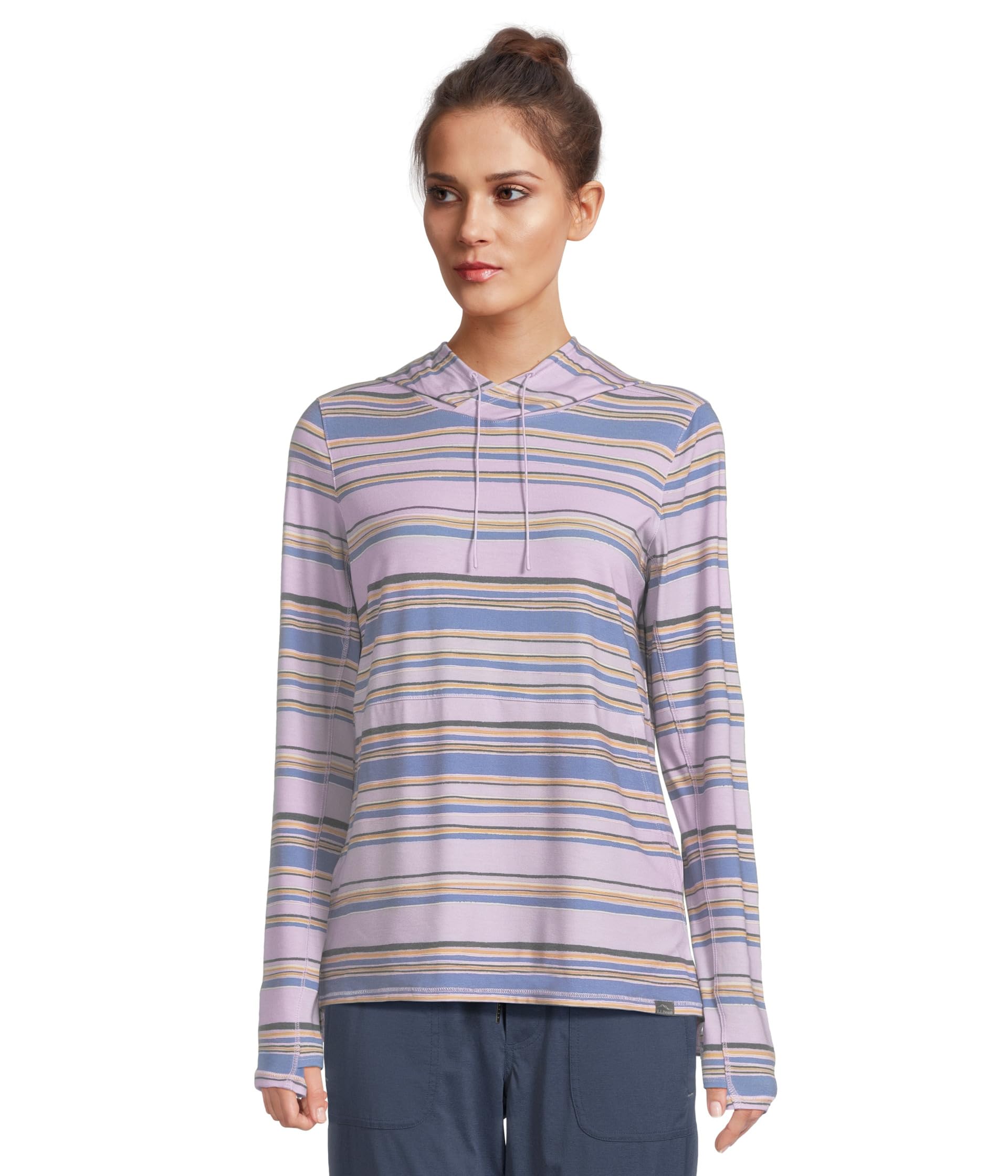 Everyday SunSmart® Long-Sleeve Stripe Hooded Pullover