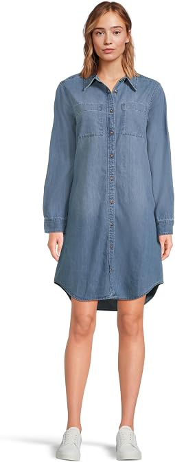 Heritage Washed Denim Shirt Dress