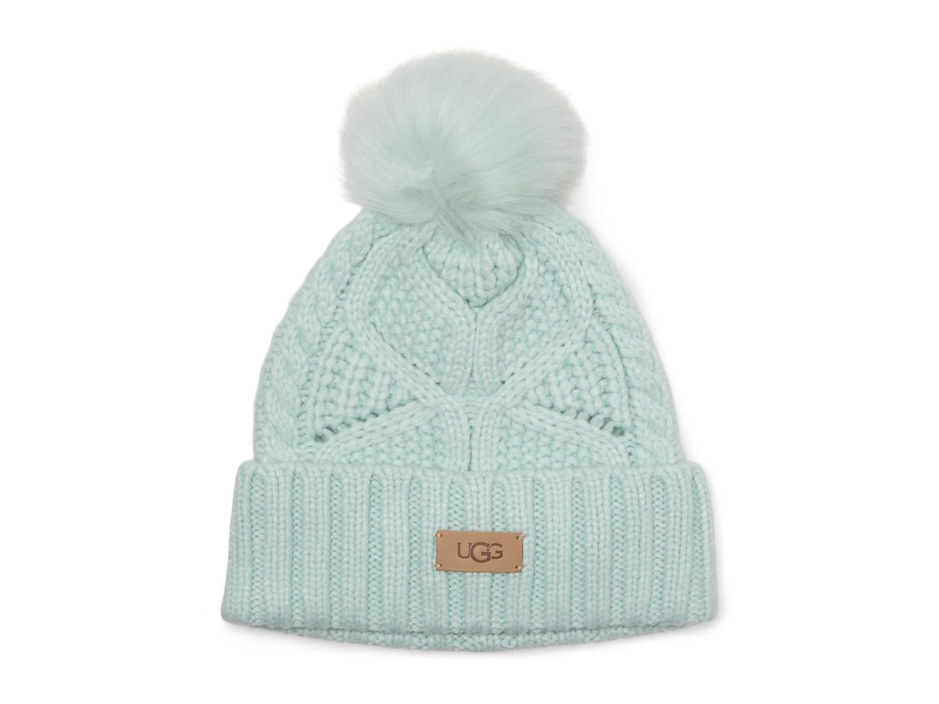 Cable Beanie with Pom