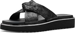 Black Metallic Italian Kid Suede